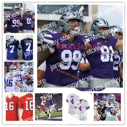 22 NCAA Custom Kansas State Wildcats Football Jersey 9 Jacardia Wright 58 Cartez Crook-Jones 6 Джастин Гарднер 63 Бен Адлер Доусон Делфордж