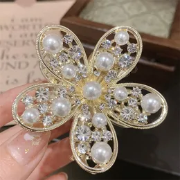 Flower Rhinestone Hair Akcesoria Małe włosy Claws Crab Clamps for Women Ponytail Clip