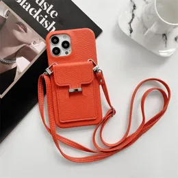 Fashion Shoulder Strap Phone Case With Card Holder For Iphone 13pro Case 11 11pro 12promax Xsmax Xr X 7plus 8p Leather Designer Phone Cases