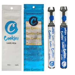 Cigaretter Cookies Disponibla Vape Pen Device 1.0 ML PODS F￶rpackningsp￥sar Uppladdningsbara 240mAh Battery E Cigaretter Tappar Tjockdestillat Oil F￶r￥ngarpennor Pennor