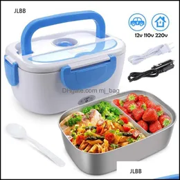 Dinnerware Sets Electric Lunch Box For Car 12V Home Us Plug 110V Eu 220V Heating Container Keep Warmer Drop Delivery 2021 Garde Mjbag Dhmpo