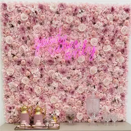 Rosequeen Искусственные цветочные панели 16 x 24 дюйма фона цветочных стен