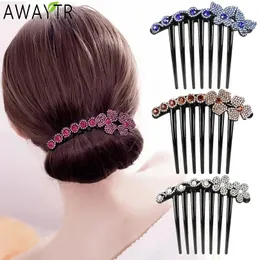 Çiçek Kelebek Saç Taraklar Kadınlar İçin Saçkop Hairclip Barrettes Vintage Kristal Gelin Düğün Saç Aksesuarları