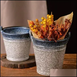 Miski japoński w stylu ceramiczny popcorn wiadra mini przekąska lukier francuskie frytki blaszane wiadra lodowe przyjęcie urodzinowe upodobania upuszcza zależność Packing2010 Dhywo