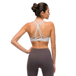 NWT Beautiful Back Yoga Bra LU-83 Woman Shockproof Running Workout Gym Top Breathable Fitness Shirt Sports Vest