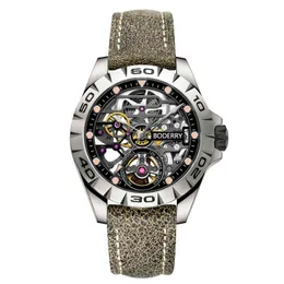Boderry Urban Men's Skeleton Titanium Watches Automatic Mechanical Wristwatches Waterproof Luxury Watch for Men Sapphire Clock