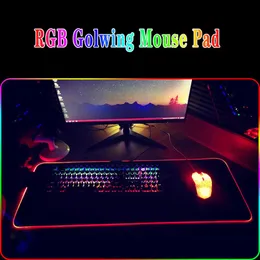 Gaming Mouse Pad RGB Светодиодные светодиодные яркие красочные крупные геймерные клавишные накладки из клавишной накладки. Мат мыши 7 Colors для ПК Laptop288j