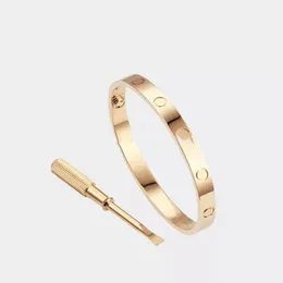 Bracciali da uomo in oro braccialetti firmati braccialetti d'amore acciaio al titanio braccialetti rosa argento bracciale donna uomo cacciavite gioielli coppia regali di alta qualità