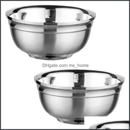 Bowls 2 Pcs Sturdy Anti-Rust Soup Household Kitchen Tableware Supply Drop Delivery 2021 Home Garden Kitchen Dining Bar Dinnerw Mxhome Dhqek