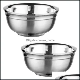 Tigelas 2 pcs robustos anti-assombros domésticos de cozinha de cozinha de mesa de mesa entrega 2021 home jardim kitching bar do jantar mxhome dhqek