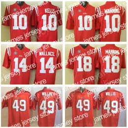24 NCAA OLE Miss Rebels Football 10 Eli Manning Jersey Sec College 10 Chad Kelly 14 Bo Wallace 18 Achie Manning 49 Patrick Willis
