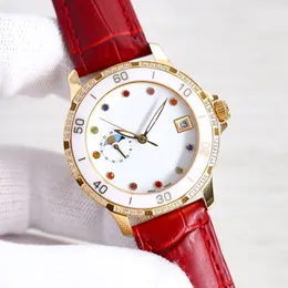 Fashion Damskie zegarek mechaniczny 36 mm ceramiczna bransoletka ramka automatyczna 9-bitowa Sun Moon Star Morning Sapphire Mirror Watch Montre de Luxe Orologio 2022