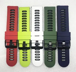 20mm 22mm Smart Watch Straps Silicone Dual Sport Quick Release Wristband Replaces Bands for Samsung COROS PACE2 APEX PRO42mm/46mm Garmin 245 Band