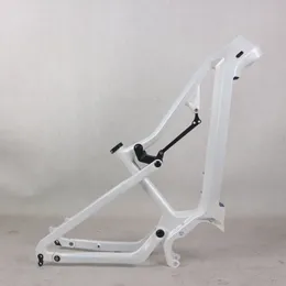 Bike Frame E22 Pearl White 27.5 plus 29er Carbon Electric mountain Full Suspension