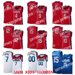 24 Frauen US Basketball Summer 15 Brittney Griner Jersey 10 Breanna Stewart 4 Jewell Loyd 9 A'ja Wilson 6 Sue Bird 12 Diana Taurasi USA Red Men