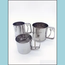 Разрыхлительные инструменты из нержавеющей стали муки Sifter Powder Siefe Cup Cup Cake The Cakes Decorting Drop доставка 202 FFSHOP2001 DHPVH