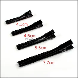 Hair Accessories 300Pcs/Lot Black Single Prong Metal Alligator Clips Hairpins Korker Bow 32Mm/35Mm/40Mm/45Mm/55Mm/65Mm/75Mm Mx Mxhome Dhyzk