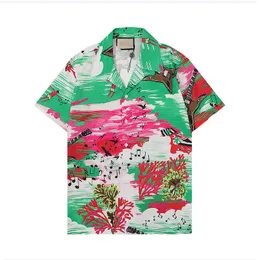 الصيف الفاخرة مصمم رجالي فيسكوز البولينج قميص مع طباعة الجزيرة قمصان هاواي الأزهار عارضة الرجال سليم صالح قصيرة الأكمام اللباس قميص