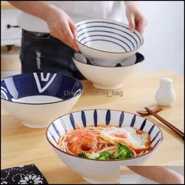 Tazones japoneses tazón de ramen hogar gran fideos instantáneos de cerámica sopa de sopa de vajilla entrega caída 2021 Home Garden Kitchen Din Mjbag Dhtvr