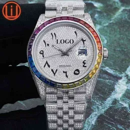 reloj Rolesx Luxusuhr Date GMT Luxusuhr für Männer Mechanische Uhren Leuchtendes Sport-Super-3235-Uhrwerk 904L-Stahl Volldiamant 41 mm Schweizer B