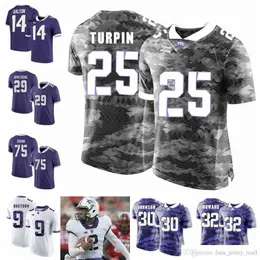 NCAA Custom TCU Horned Frogs College Football Maglie 18 Jalen Reagor Jersey 15 Max Duggan 24 Darwin Barlow 12 Foster Sawyer Taye Barber Sti