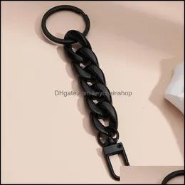 Schlüsselanhänger Acryl Kunststoff Gliederkette Schlüsselbund Aron Farbe Handgefertigter Schlüsselring für Frauen Mädchen Handtasche Anhänger Zubehör F Schlüsselbundshop Dhxct