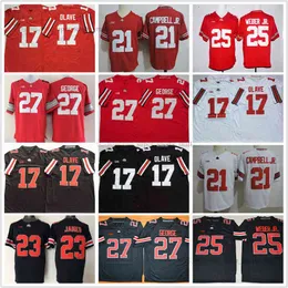 NCAA College-Football-Trikot 21 Parris Campbell JR. 23 James 25 Mike Weber Jr. 17 Chris Olave High Quality 27 Eddie George 33 Pete Johnson s