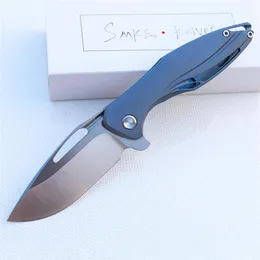 Smke Knives Custom Arius Flipper Pocket Pocket Nofge M390 Анома -лезвие анодированное титановое ручка тактическое выживание Нож на открытый CA263C