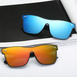 Mode Herren Sonnenbrille Vintage Design Sommer Damen Sonnenbrille One Piece Lens Mirror Eyewear UV400 Protection Fobn mit Box Cases