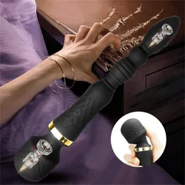 Juguete sexual masajeador potente consolador vibrador femenino Av varita estimulador de clítoris G-spot Anal Bead Dual Motor Plug juguetes para hombres y mujeres