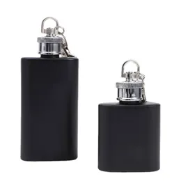 Fiaschetta portatile in acciaio inossidabile da 1 oz 2 oz Vino con portachiavi Portachiavi Accessori per sport da viaggio all'aperto per uomo