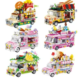 Hurtowe lepins blok zabawki mini miasto uliczne food samochodowe zabawki voIto bar barbie montaż budowanie cegieł kreskówek dla dzieci prezenty