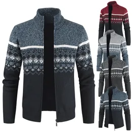 Erkek Sweaters Sonbahar Kış Sweater Triko Palto Sahte Kürk Yün Ceketler Erkekler Fermuar Örme Kalın Sıcak HARDIGAN M-3XLMEN