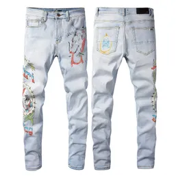 2022 Mens Fashion Designer Skinny Straight Slim Ripped Jean elastic Casual Motorcycle Biker Stretch Denim Trouser Classic Pants jeans size 28-40