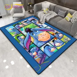 Teppiche Niedlicher kleiner Esel Eeyore Teppich Cartoon Druck Bodenmatte Wohnzimmer Dekoration Yoga Haustier Badezimmer Tür Teppich.Teppiche