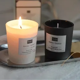 Soy Wax Socken Candle Gradient Glass rökfri doftdoft Dekorativa fotonljus koppar burkar inventering grossist