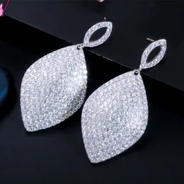 2022 브랜드 Long Dangle Earring Luxury Jewelry 925 Sterling Silver Gold Fill Pave 5A CZ Earrings