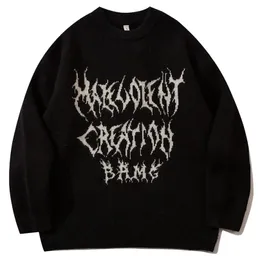 Graffiti stickade tröjor män hip hop tryck streetwear jumper harajuku höst koreansk lös överdimensionerade casual par tröjor 220822