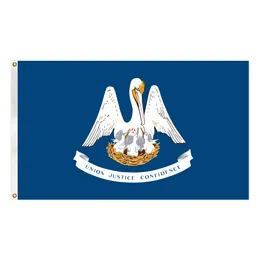 USA Louisiana State Flag America Banner 3x5 FT Wysoka jakość poliestrowej freeshpipping z mosiężnymi przelotkami