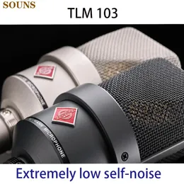 Microfones TLM103 Microfone Condensador Profissional Microphone High Quality Studio MIC Large Membran Cardioid TLM med logomikrofoner