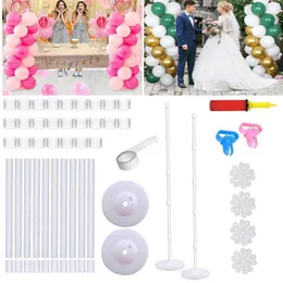 Parti Dekorasyon Seti Balon Sütun Kemeri Base Dik Kutup Ekran Stand Katlanabilir Yol Kılavuzu Düğün Dekorasyon Parçası