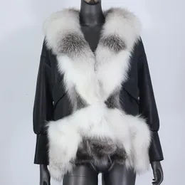 Delle donne Della Pelliccia Del Faux BLUENESSFAIR 2022 Reale Cappotto Giacca Invernale Delle Donne di Pelle di Pecora Naturale di Spessore Caldo Capispalla Streetwear Locomotiva