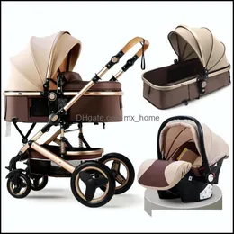 Strollers Baby Stroller 3 In 1 Mom Luxury Travel PRAM COARNIALE BAMK Baby's Car Seat and Cart MxHome Drop Delivery Baby Bdebaby Dhzwm