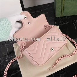 Designers Brand Bag de alta qualidade Moda feminina 476433 Mini -bolsas de Marmont 16,5 cm GB176 Bolsas de ombro de bolsas de couro de couro genuíno