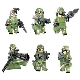 CF Askeri Mini Oyuncak Figür Silahlı Birlik Jungle Orman Kamuflaj Ordusu Yapı Block Tick Boy239t