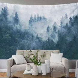 Tappeti per pareti della foresta Astetica decorazione della stanza Boho Ation Accessori per la casa TAPIZ GOBELIN MAKRAMA J220804