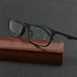 Marca de gafas de sol TR90 Dioptbrand Diopter Gafas de lectura Fashion Multifocal lentes cuadrados Glasse FMLSungLasses