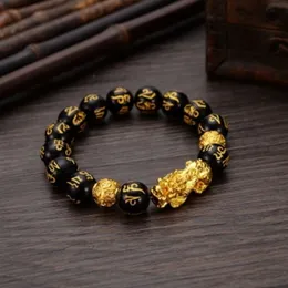 فرق خارجية مصنع المبيعات المباشرة Feng Shui Obsidian Stone Beads Bracelet Men Women