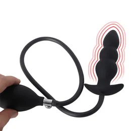 لعبة الجنس مدلك قابلية للنفخ حبات القابس الشرجية القضيب BDSM Expander Butt Butt Silatator G-spot