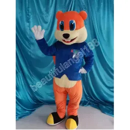 Halloween Orange Squirrel Mascot Costume Top Quality Cartoon Plush Anime Theme Character Christmas Carnival Adults Birthday Party Fancy Outfit